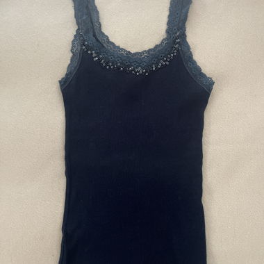 Hollister Y2K Dark blue lace tank top