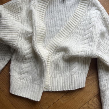 Cardigan in maglia bianco
