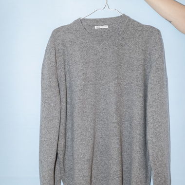 Maglione in maglia grigia UOMO