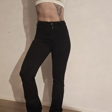 Black flared jeans