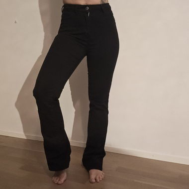 Black flared jeans