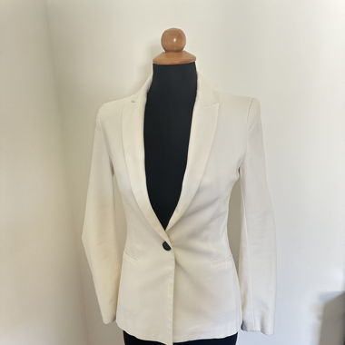 Zara Basic Women's Blazer, Cream, Elegant Style!
