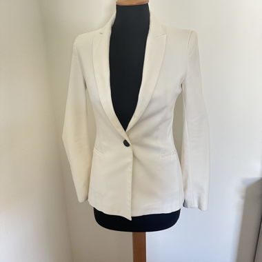 Zara Basic Women's Blazer, Cream, Elegant Style!