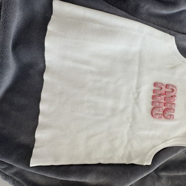 MiuMiu Shirt mit Pinkem Glitzer Logo 