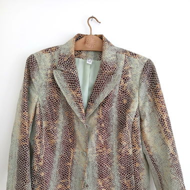 Vintage women jacket snake print size 44