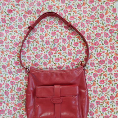 Handtasche Leder Rot Rossis Zürich