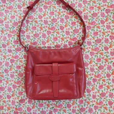 Handtasche Leder Rot Rossis Zürich