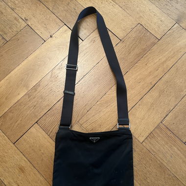 Black Prada nylon crossbody bag