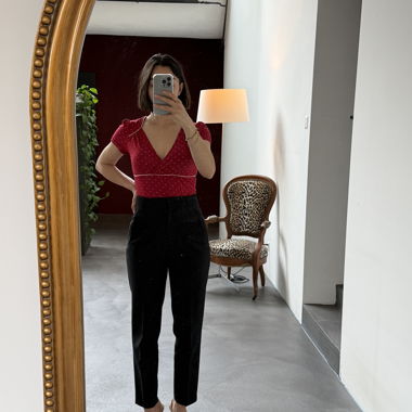 Schwarze High-Waist Hose Zara