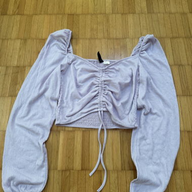 H&M Divided Ruched Crop Top