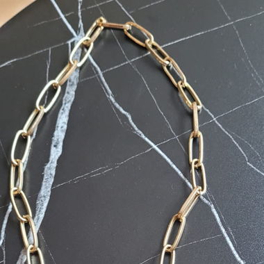 Gold Metal Chain big pearl