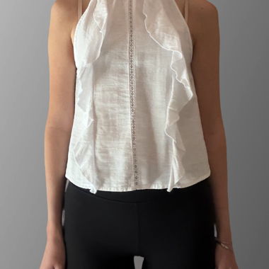Blusa Zara con balze