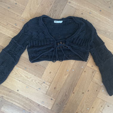 Cardigan in maglia nero Zara
