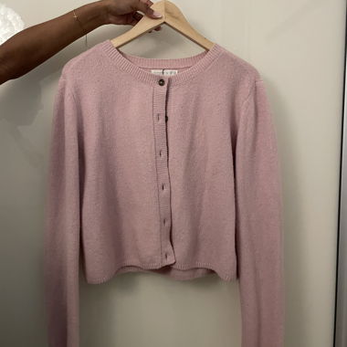 Pink Button Cardigan