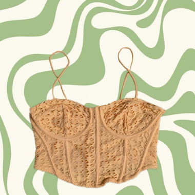 yellow bustier-Top