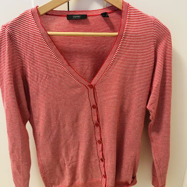 Gilet rayé Esprit rouge/blanc