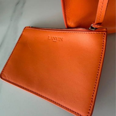 Borsa a secchiello Lanvin arancione con pochette