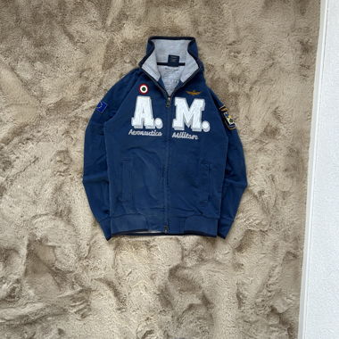 Vintage Aeronautica Militare Zip-Jacke blau