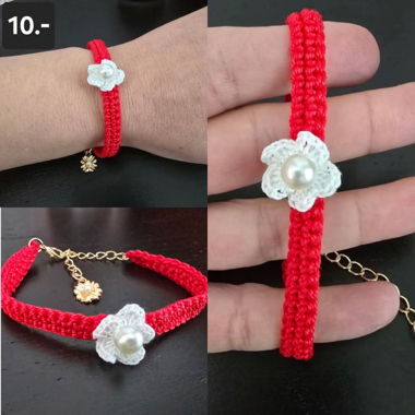 Bracelet en crochet - fait main 