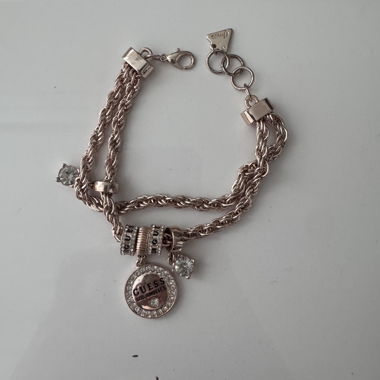 Bracelet GUESS avec charms rosé doré vintage y2K