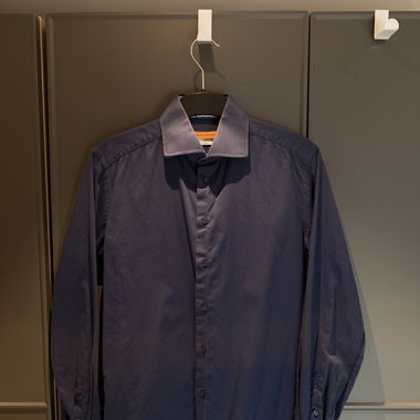 Chemise bleu nuit 100% coton - haute qualité 