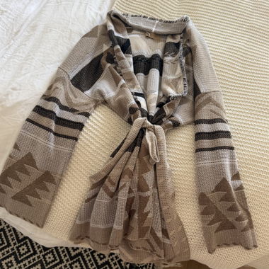 Cardigan in maglia con motivo