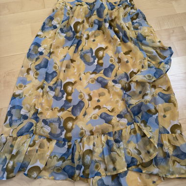 JDY Flowing Skirt yellow and blue 