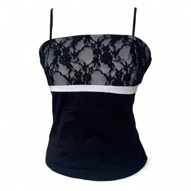 Top Y2K in Pizzo Nero (XS/S)