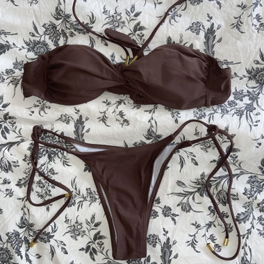 Bikini marron deux pieces