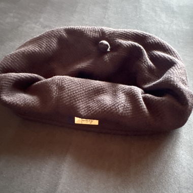 Brown Beanie with Label