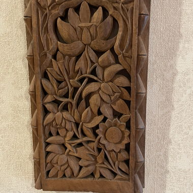 Wood carving wall art