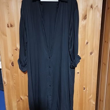 Abito camicia nero lungo