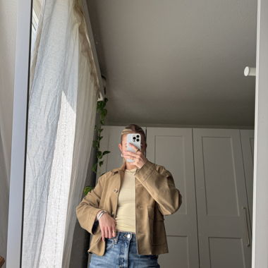 Brown Overshirt Jacket in Suede Style