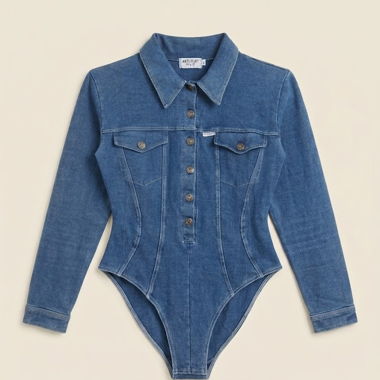 Denim Bodysuit Anti Flirt
