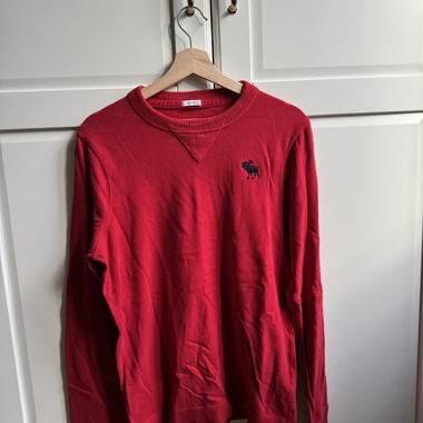 Sweater rosso Abercrombie & Fitch XL