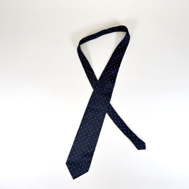 Seidenkrawatte von Oliver's Tie, Blau gemustert