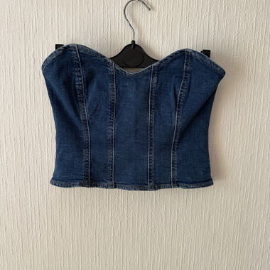 Jeans Bustier Crop Top (Stradivarius)