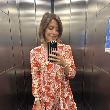 Red Flower Loose fit dress 