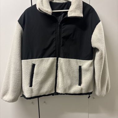 Jacket white, black