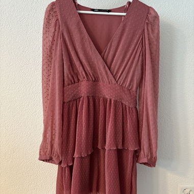 Abito portafoglio rosa Zara