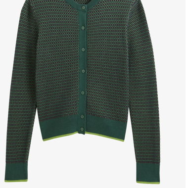 cardigan en coton vert