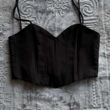 Schwarzes Corset-Top von ZARA
