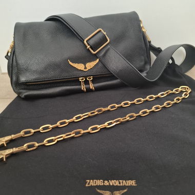 Zadig & Voltaire borsa nero e oro