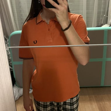 fred perry polo orange