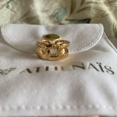 Goldene Chunky-Ringbeschichtung mit 18k Gold