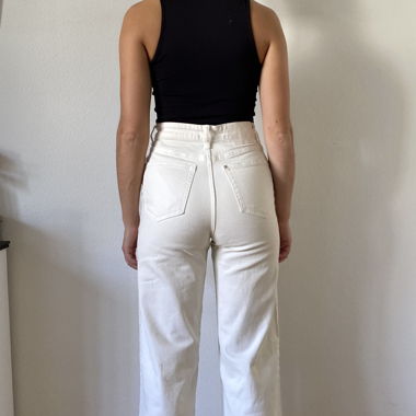 Weisse highwaist Jeans