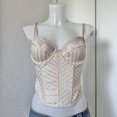 Beige Striped Corset (80B)
