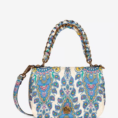 Etro Schultertasche aus bedrucktem Sergestoff