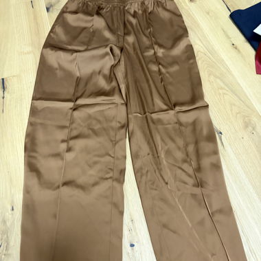 Pantaloni satinati marroni Taglia M