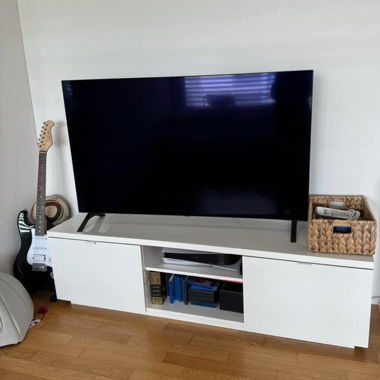 TV-Kommode  IKEA BYÅS, Hochglanz weiß
